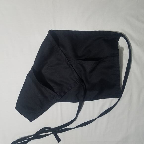 Apron Black Canvas Double Side Ties At Waist Cooking Gardening Painting Crafting - Picture 3 of 4